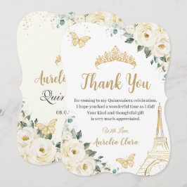 キンセアニラアイボリーフローラパリエッフェルスイーツ16 サンキューカード