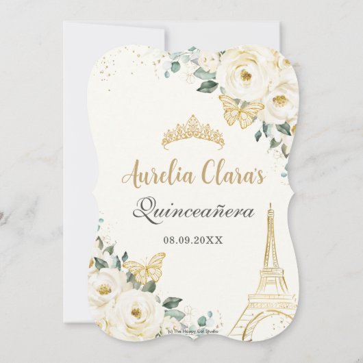 キンセアニラアイボリーフローラパリエッフェルスイーツ16 サンキューカード (裏面)