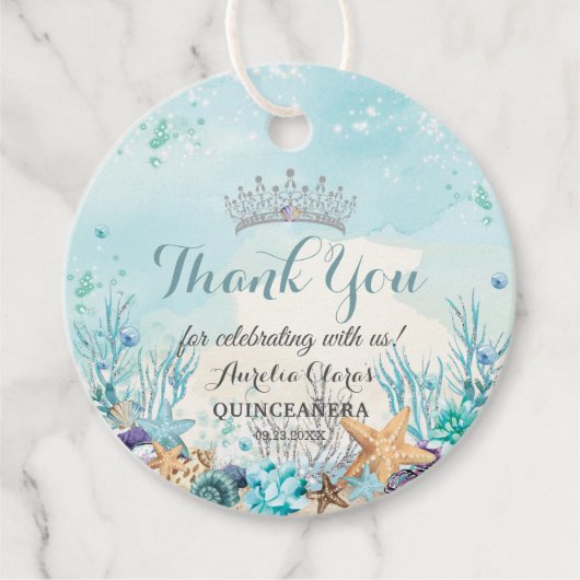 キンセアニラアンダーザシービーチシェルサンゴ フェイバータグ (正面)