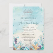 キンセアニラアンダーザシービーチシェルサンゴ 招待状 (正面)