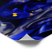 キンセアニラウェルカム王室のブルーと金ゴールド ポスター (角)