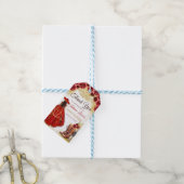 キンセアニラウエスタンレッド金ゴールドチャラフローラブーツ ギフトタグ (より糸付き)