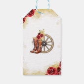 キンセアニラウエスタンレッド金ゴールドチャラフローラブーツ ギフトタグ (裏面)