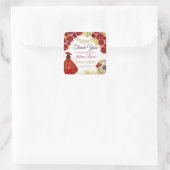 キンセアニラウエスタンレッド金ゴールドチャラフローラブーツ スクエアシール (バッグ)