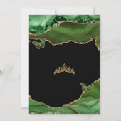 キンセアニラエメラルドグリーンアガテマーブルバタフライ 招待状 (裏面)