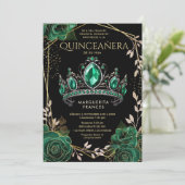 キンセアニラエメラルドグリーンティアラスペインのフローラ 招待状 (スタンド正面)