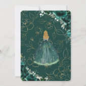 キンセアニラエメラルドグリーンフローラブロンドプリンセス 招待状 (裏面)