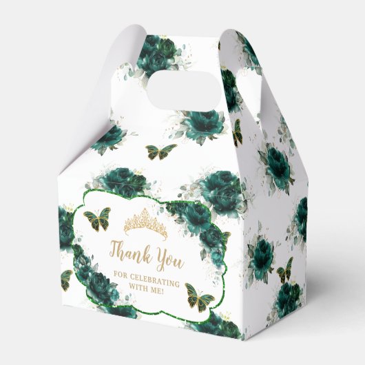 キンセアニラエメラルドグリーンフローラ蝶ティアラ フェイバーボックス (裏面サイド)