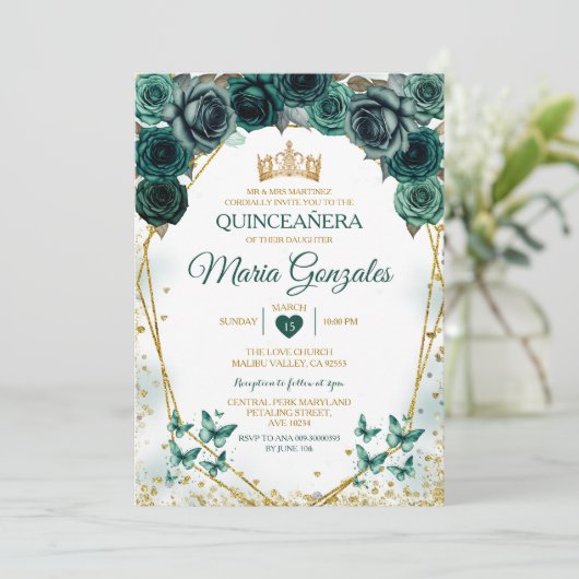 キンセアニラエメラルドグリーンメキシカンバタフライ 招待状 (スタンド正面)