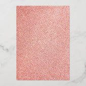 キンセアニラエレガントバラ金ゴールドグリッター誕生日 箔招待状 (裏面)