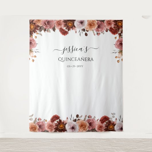 キンセアニラエレガントピンクフローラ写真の背景 タペストリー (正面)