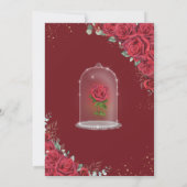 キンセアニラエンチャントレッドローズフローラプリンセス 招待状 (裏面)