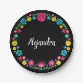 キンセアニラカラフル花 ペーパープレート (正面)