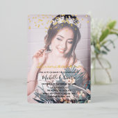 キンセアニラガールツーフォトフォイル招待状 箔招待状 (立ち正面)