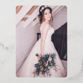 キンセアニラガールツーフォトフォイル招待状 箔招待状 (裏面)