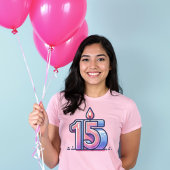 キンセアニラクインズ15th誕生日キャンドル tシャツ