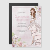 キンセアニラグラモールガールマグネティック招待状 マグネット招待状 (正面/裏面)