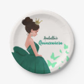キンセアニラグリーンエレガントプリンセス紙プレート ペーパープレート (正面)