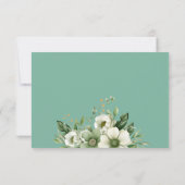 キンセアニラグリーン金ゴールドティアラフローラバタフライRsvp 出欠カード (裏面)