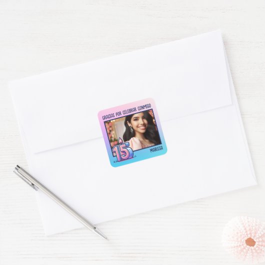 キンセアニラコンフォートYノムブルローザアズールモラド スクエアシール (封筒)