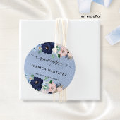 キンセアニラコンフロレスAzul y Rosa, Aluminio Azul フェイバータグ