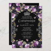 キンセアニラゴティカモラダイネグラコンフローレスムーディ 招待状 (正面/裏面)