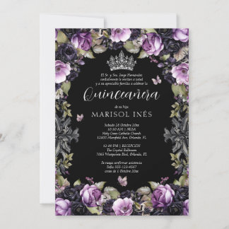 キンセアニラゴティカモラダイネグラコンフローレスムーディ 招待状