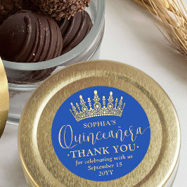 キンセアニラサンキューシ王室のックブルー&金ゴールドクラウン ラウンドシール