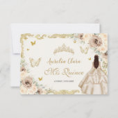 キンセアニラシャンパンクリームフローラドレスプリンセス 出欠カード (裏面)