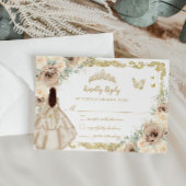 キンセアニラシャンパンクリームフローラドレスプリンセス 出欠カード