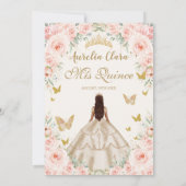 キンセアニラシャンパーニュヴィンテージ金ゴールド赤面フローラ 招待状 (裏面)