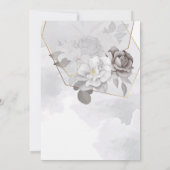 キンセアニラシルバーグレイファンシー金ゴールドティアラ&ガウン 招待状 (裏面)