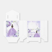 キンセアニラシルバー&パープルフラワーズパーティー フェイバーボックス (折り畳みなし)