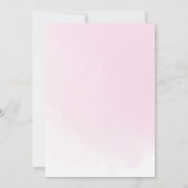 キンセアニラジオメトリックピンク明るい赤紫色フローラ金ゴールド 招待状 (裏面)