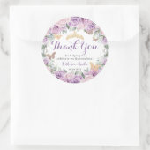 キンセアニラスイート16パープル薄紫ピンクフローラ金ゴールド ラウンドシール (バッグ)