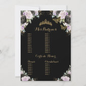 キンセアニラスイート16ブラック薄紫フローラパドリノス 招待状 (裏面)