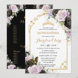 キンセアニラスイート16ブラック薄紫フローラパドリノス 招待状