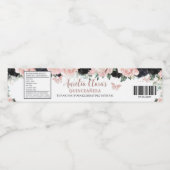 キンセアニラスイート16誕生日ブラック赤面フローラ ペットボトルラベル (シングルラベル)