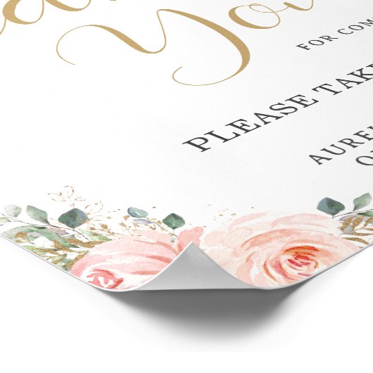 キンセアニラスイート16赤面ピンクフローラありがとう ポスター (角)