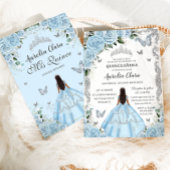 キンセアニラスカイブルーフローラドレスプリンセスシルバー 招待状