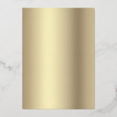 キンセアニラスクリプトプリンセスクラウンブラック実在金ゴールド 箔招待状 (裏面)