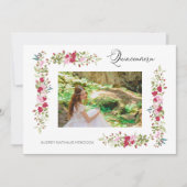 キンセアニラスペインのお洒落タイポグラフィ 招待状 (正面)