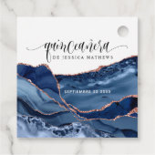 キンセアニラスペインの、ブルーアゲートメッセージカード フェイバータグ (裏面)