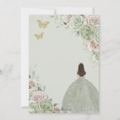 キンセアニラセージグリーンシャンパン金ゴールドフローラ 招待状 (裏面)