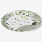 キンセアニラセージグリーンフローラプリンセス蝶 ペーパープレート (アングル)