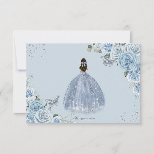 キンセアニラソフトベビーブルーフローラバラプリンセス 出欠カード (裏面)