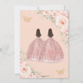 キンセアニラソフト赤面フローラバラ花双生児 招待状 (裏面)