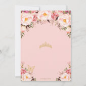 キンセアニラソフト赤面フローラ金ゴールドティアラバタフライ 招待状 (裏面)