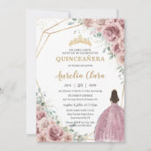 キンセアニラダスティバラフローラプリンセスガウン金ゴールド 招待状 (正面)