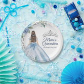 キンセアニラダスティブルーフラワーウォーター色 ペーパープレート (パーティー)